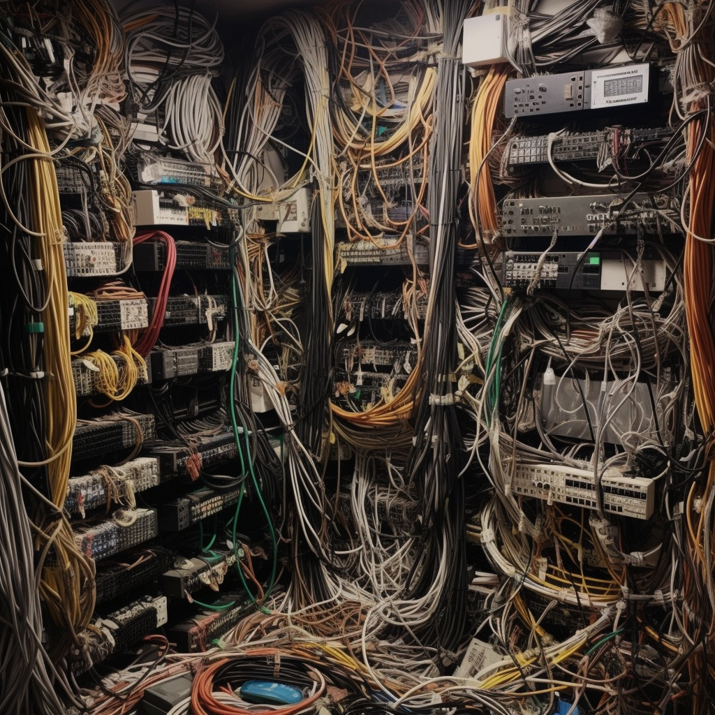 a lot of cables
